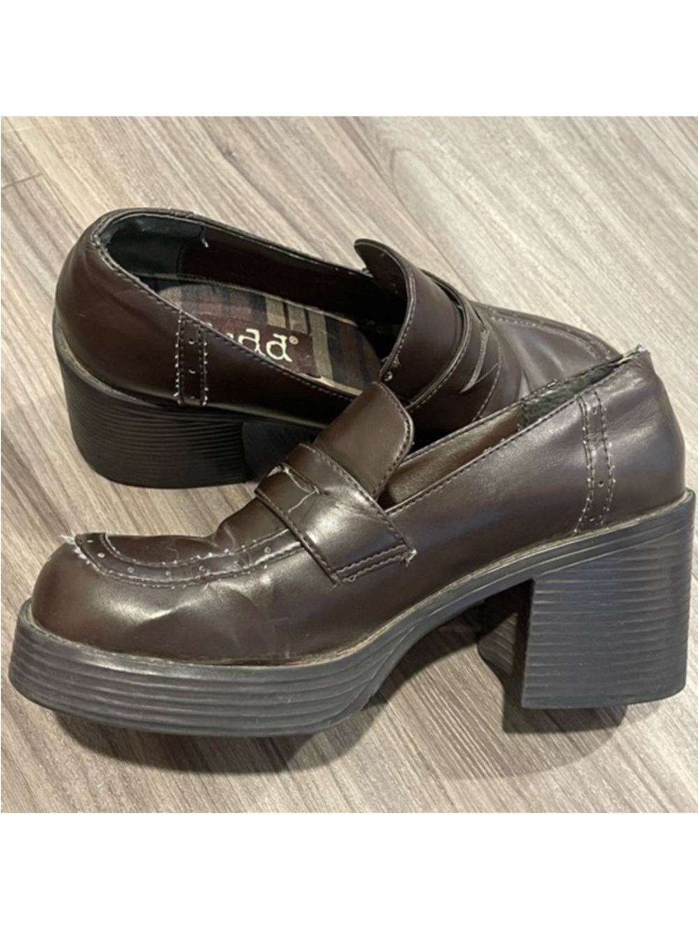 Mudd Dark Brown Platform Penny Loafers